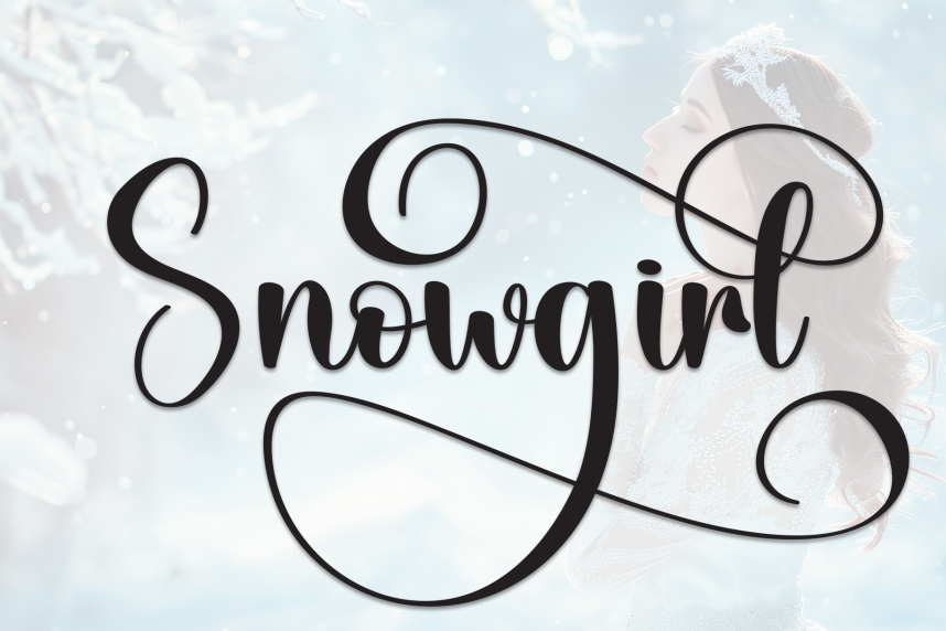 Snowgirl – Elegant Handwritten 英文书法 英文字体免费下载