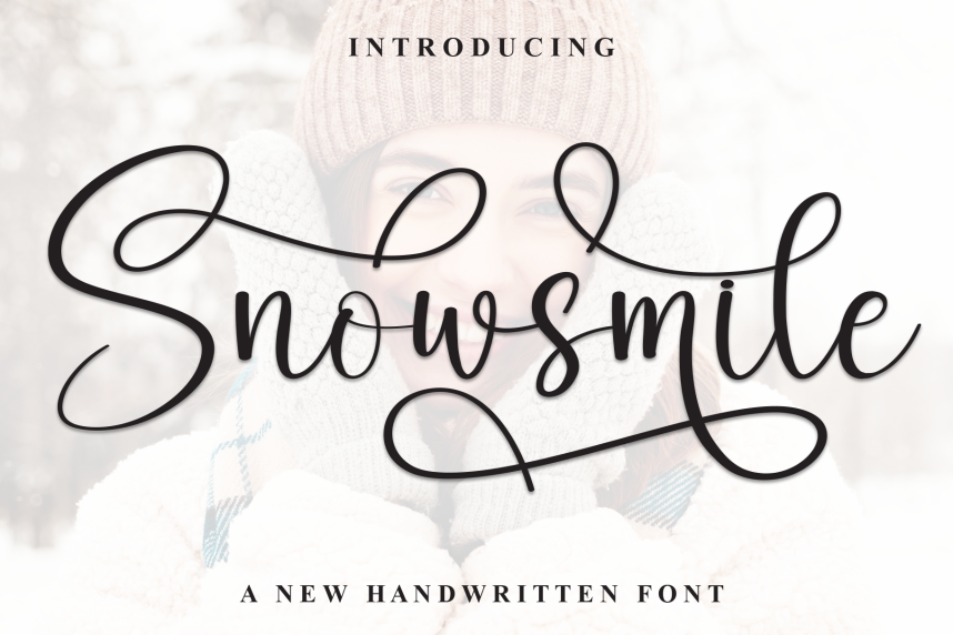 Snowsmile – Elegant Handwritten 英文书法 英文字体免费下载