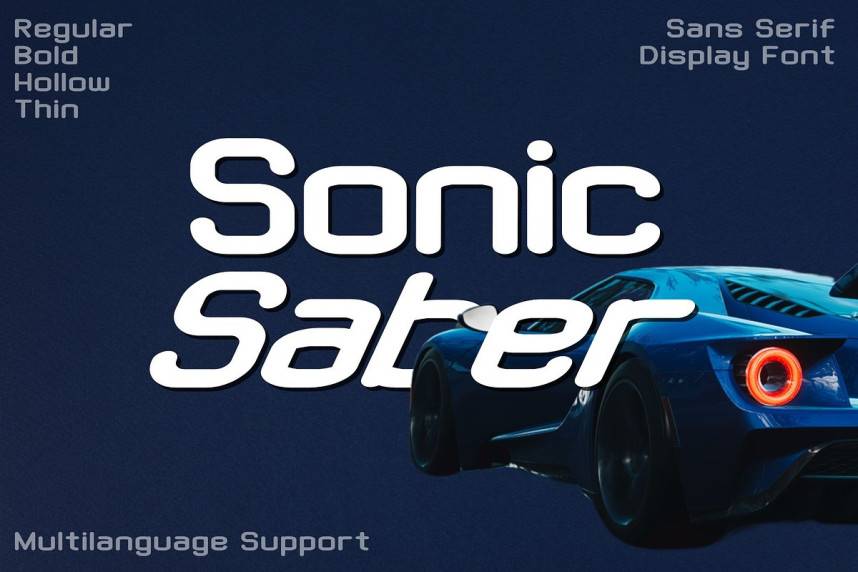 Sonic Saber 现代无衬线 英文字体免费下载