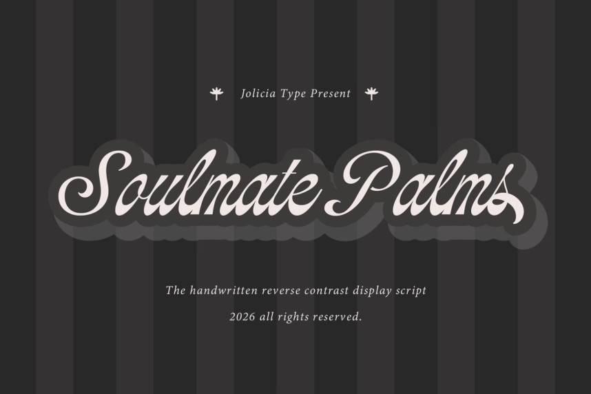 index Soulmate Palms Vintage Script 英文手写 英文字体免费下载