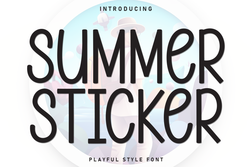 Summer Sticker  – Playful Style 展示字体 英文字体免费下载