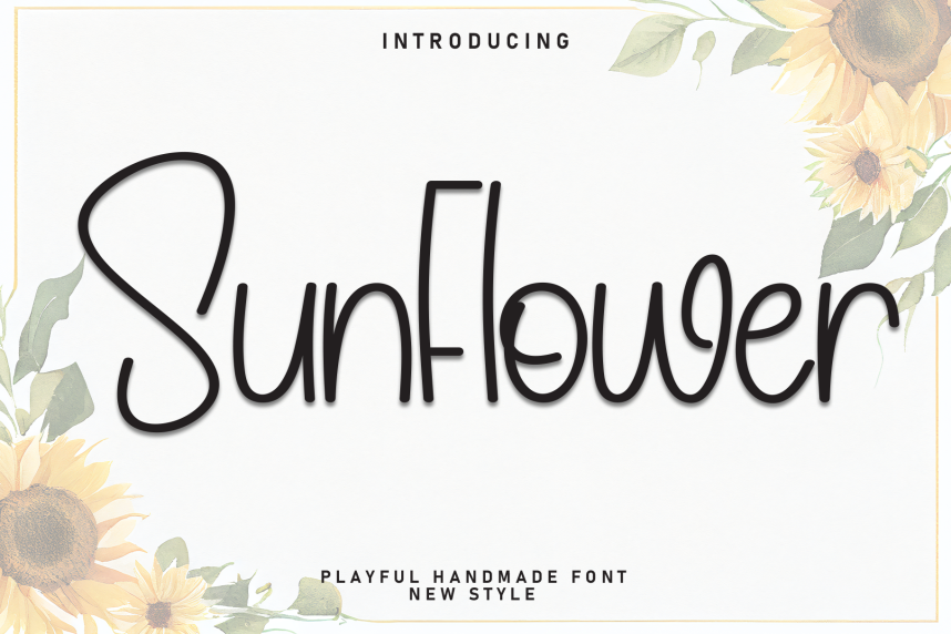 Sunflower Handwritten Script 英文手写 英文字体免费下载