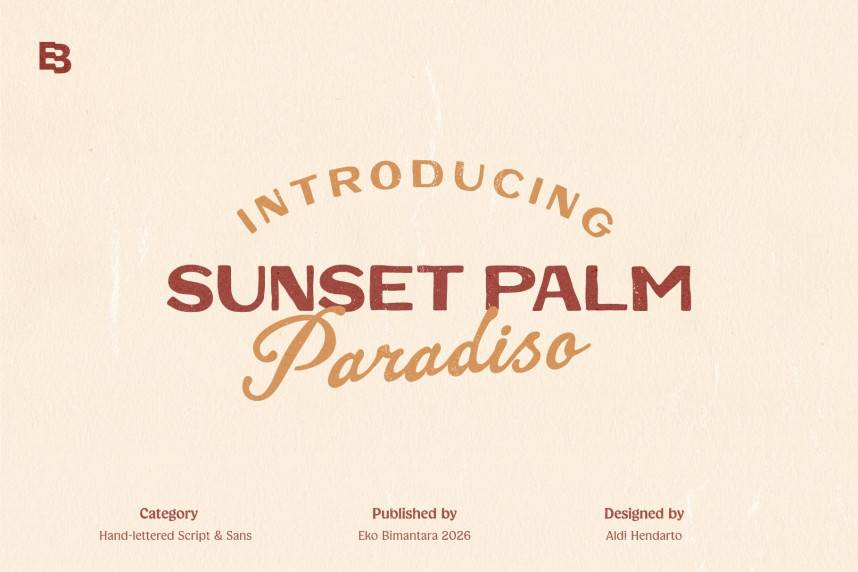 index Sunset Palm 花体英文 英文字体免费下载
