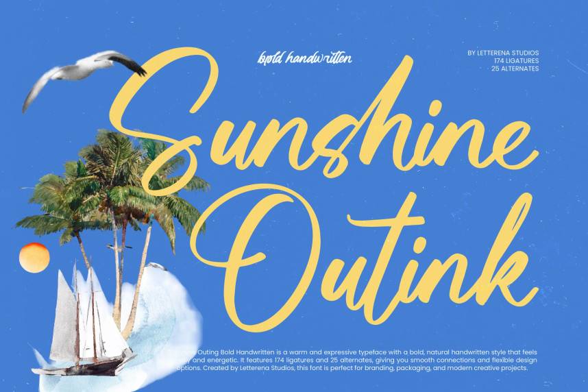 index Sunshine Outink – Bold Handwritten 花体英文 英文字体免费下载
