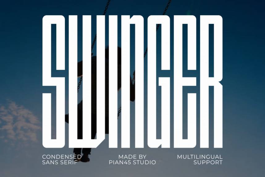 index Swinger – Condensed Sans Serif 现代无衬线 英文字体免费下载