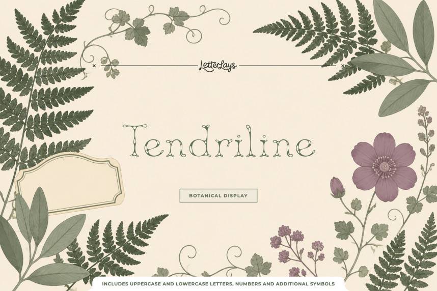 index Tendriline Free 衬线字体 英文字体免费下载