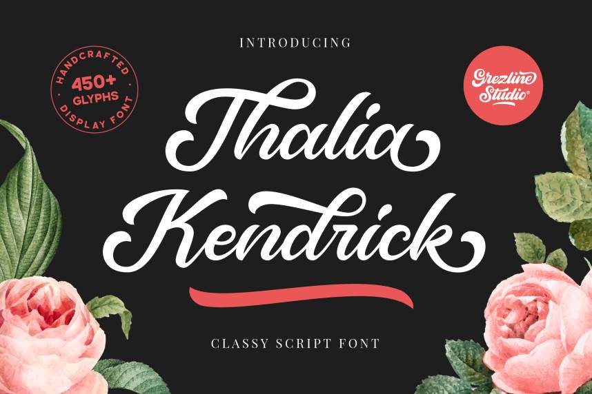 index Thalia Kendrick 花体英文 英文字体免费下载