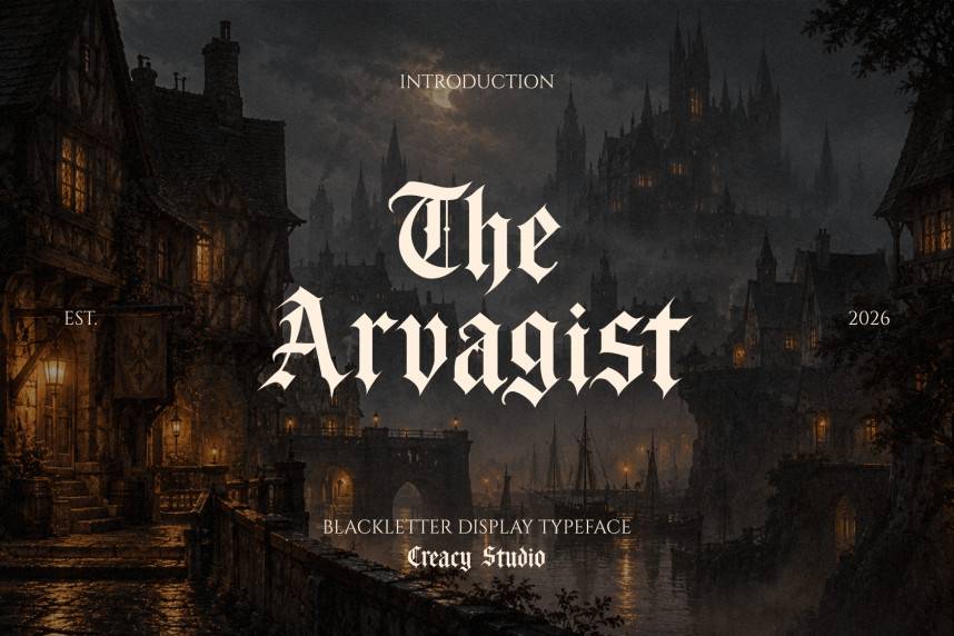 index The Arvagist 哥特式 英文字体免费下载