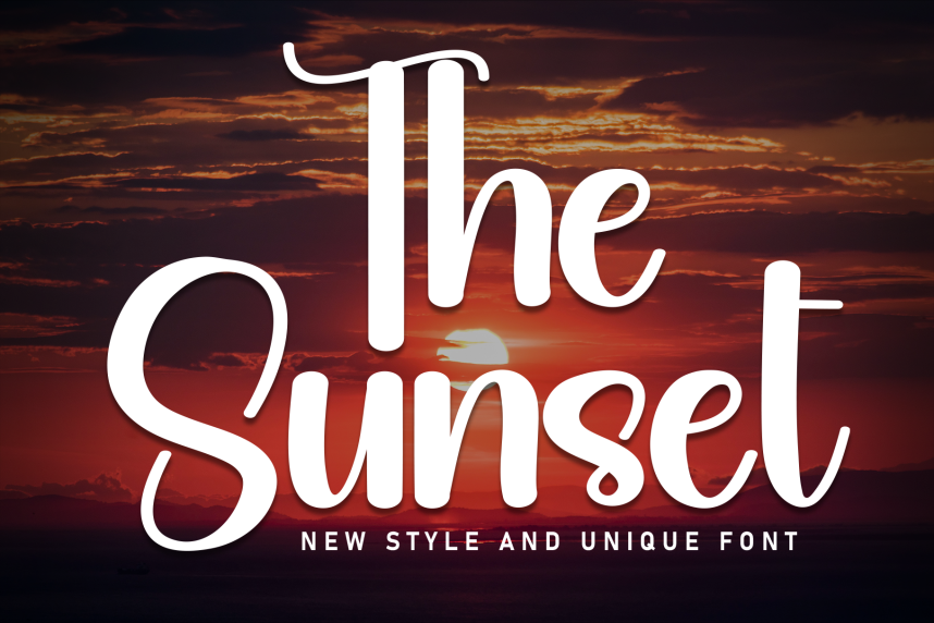 index The Sunset Modern Script 英文手写 英文字体免费下载