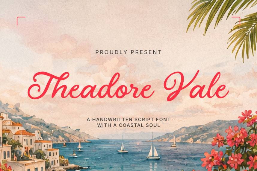 Theadore Vale 英文手写 英文字体免费下载
