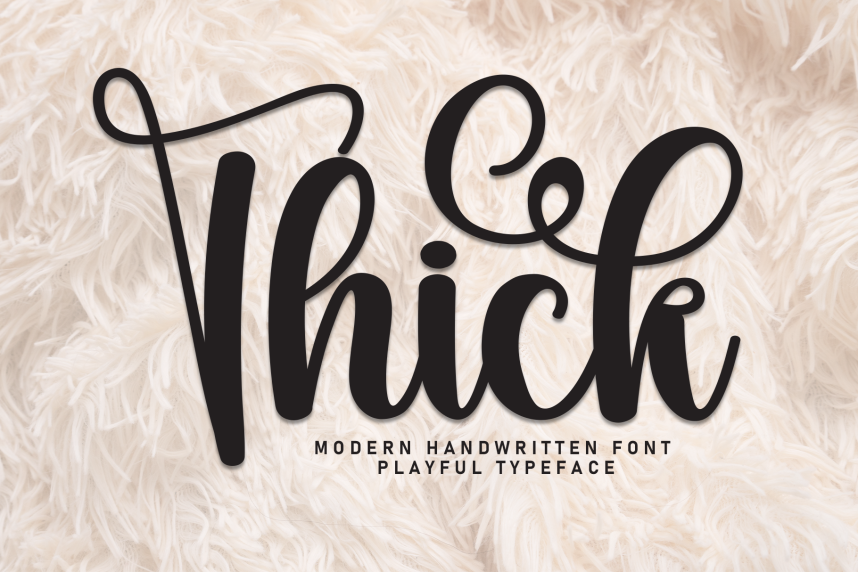 Thick – Stylish Handwritten Script 英文书法 英文字体免费下载