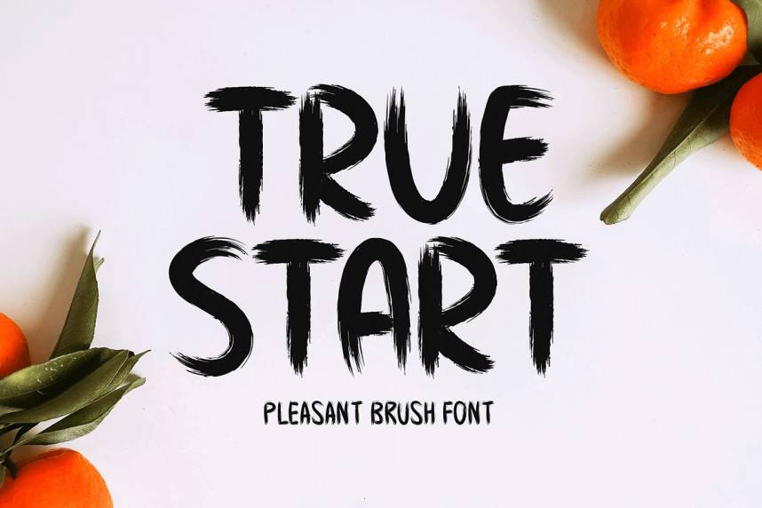 True Start 英文书法 英文字体免费下载