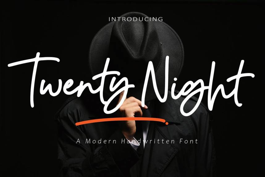 Twenty Night Script 英文手写 英文字体免费下载