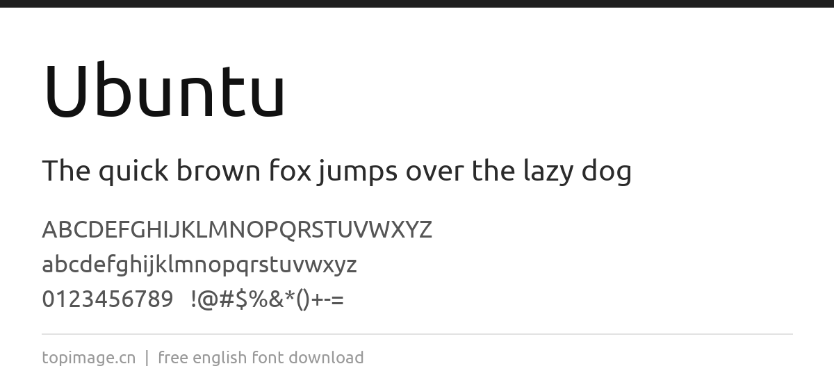 index Ubuntu 现代无衬线 英文字体免费下载