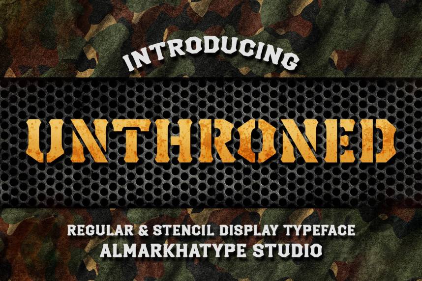 index Unthroned – Versatile Military 衬线字体 英文字体免费下载