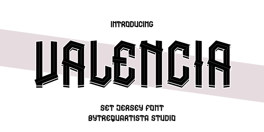 Valencia – Free Jersey 展示字体 英文字体免费下载