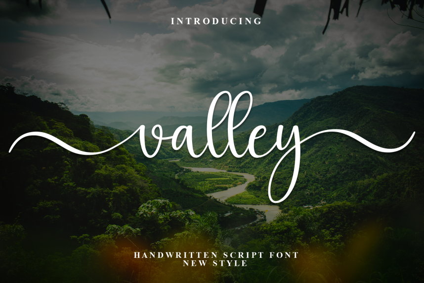 index Valley Calligraphy Script 英文手写 英文字体免费下载