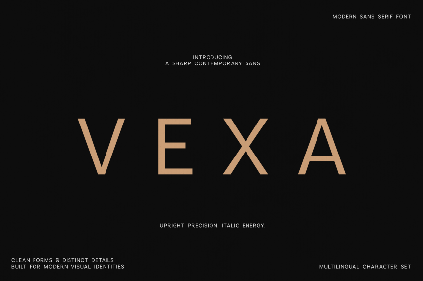 index Vexa 现代无衬线 英文字体免费下载