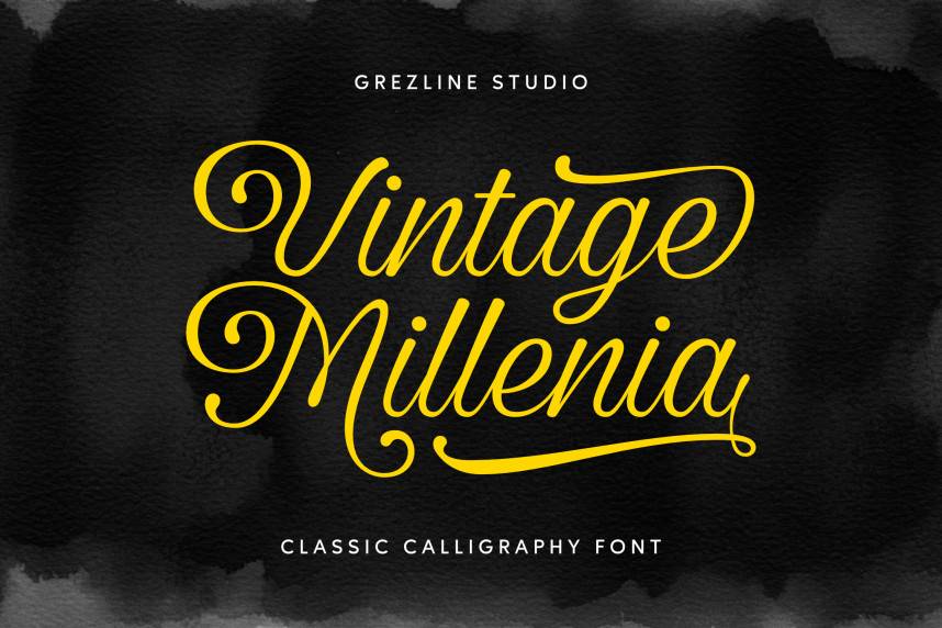 index Vintage Millenia 花体英文 英文字体免费下载