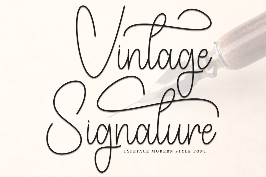 index Vintage Signature Script 英文手写 英文字体免费下载