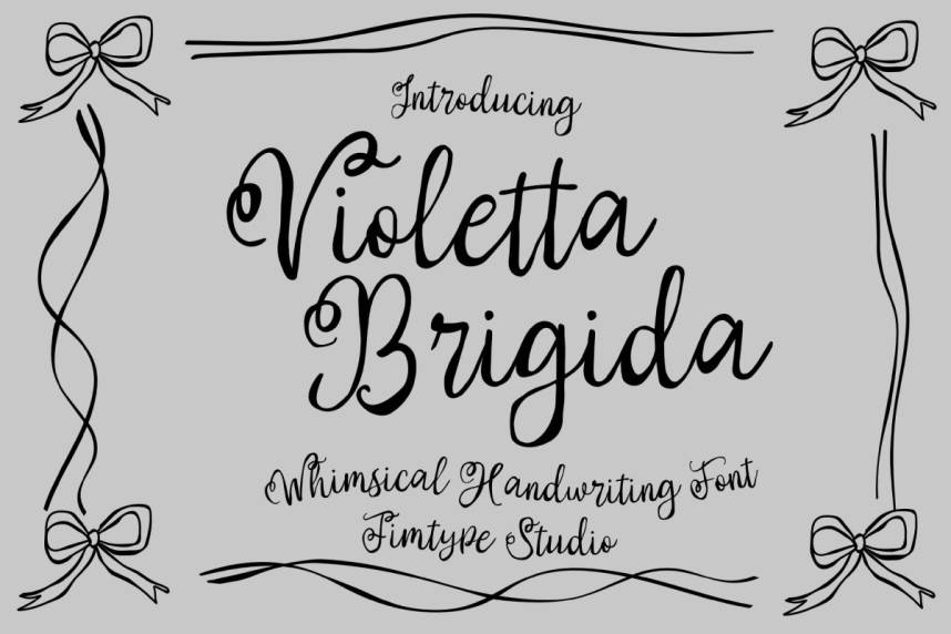 Violetta Brigida 花体英文 英文字体免费下载