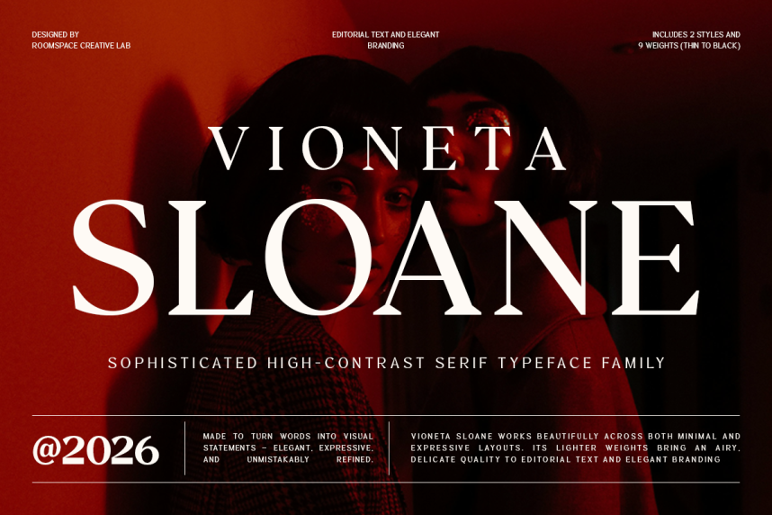 Vioneta Sloane 展示字体 英文字体免费下载