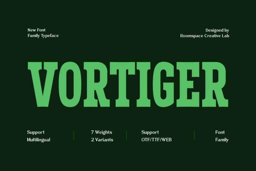 Vortiger – Modern Western Serif 展示字体 英文字体免费下载