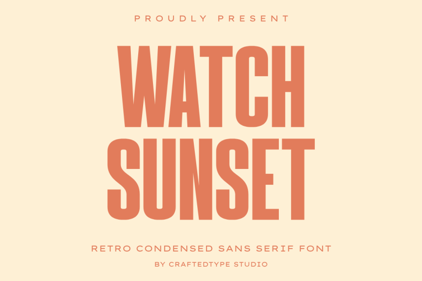 index Watch Sunset 现代无衬线 英文字体免费下载
