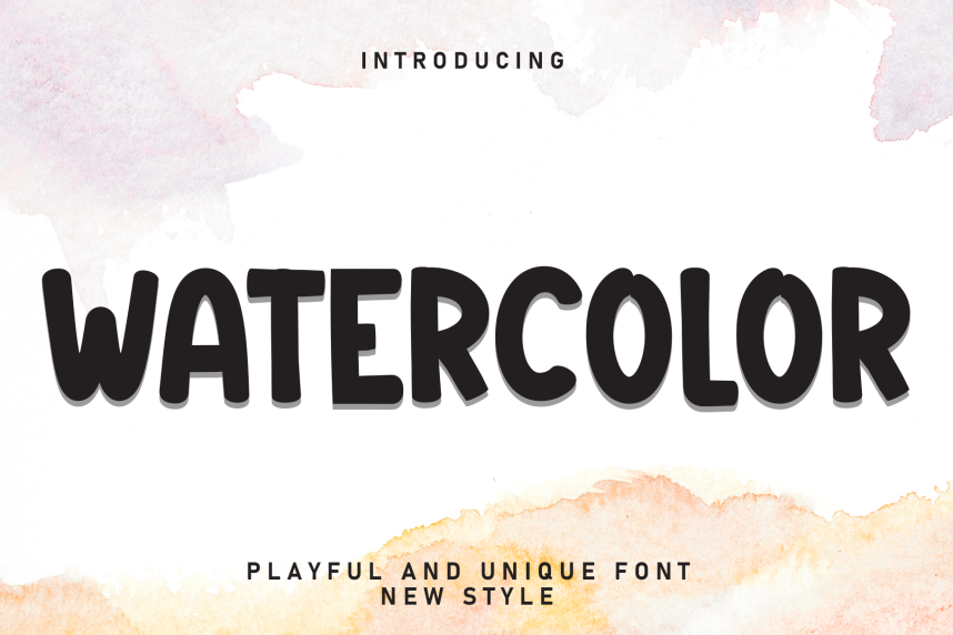 index Watercolor Playful 英文手写 英文字体免费下载