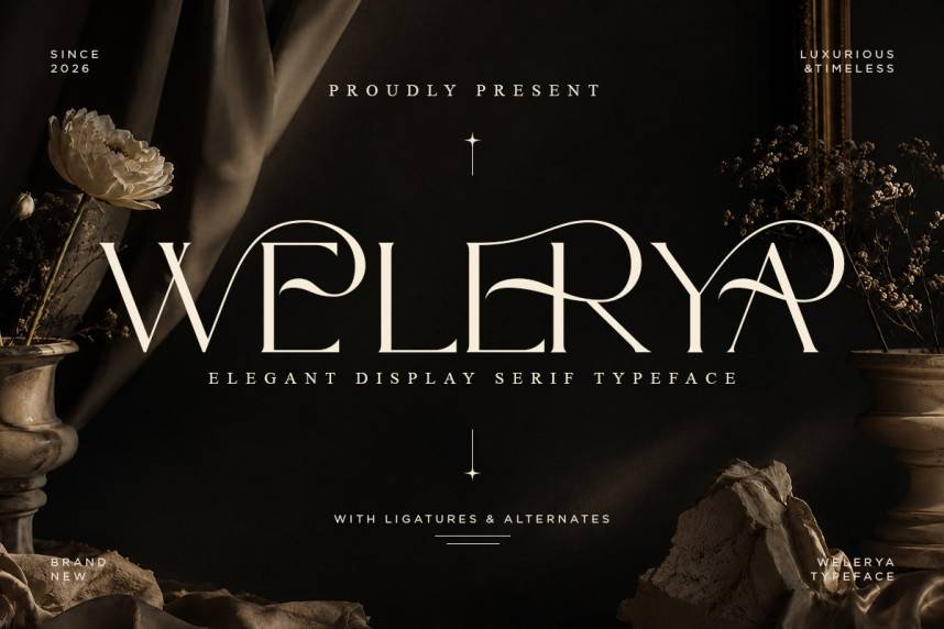 index Welerya – Elegant Display Serif 衬线字体 英文字体免费下载