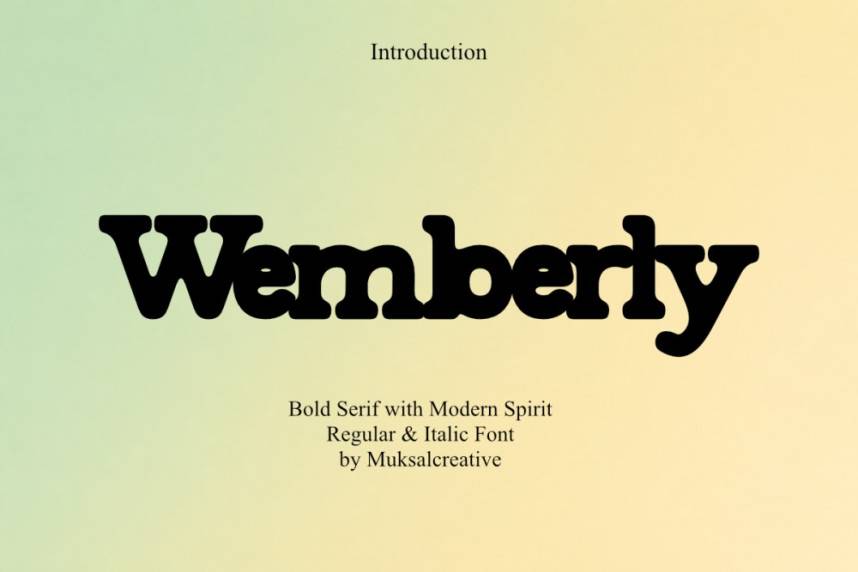 index Wemberly 衬线字体 英文字体免费下载