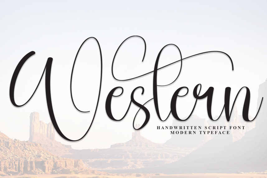 Western – Elegant Handwritten 英文书法 英文字体免费下载