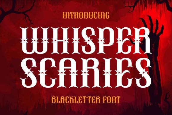 index Whisper Scaries 哥特式 英文字体免费下载