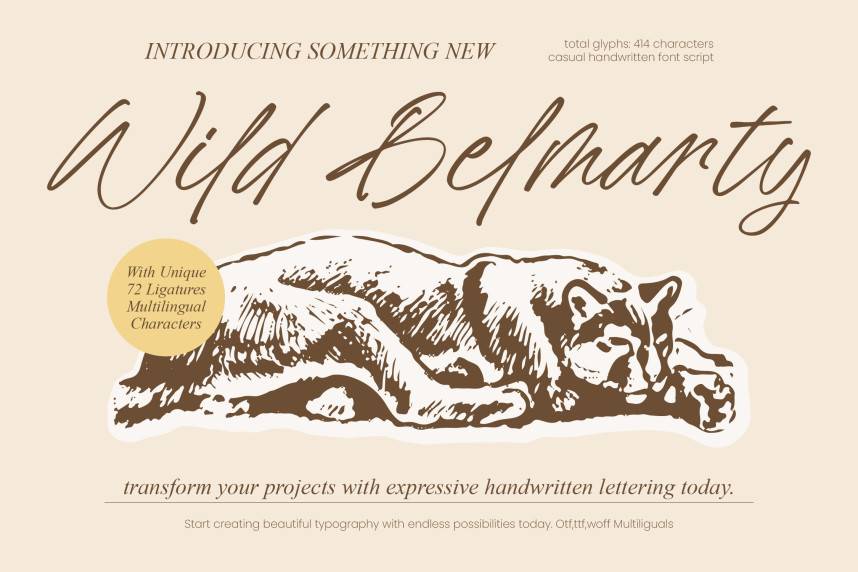 index Wild Belmarty – Casual Handwritten 花体英文 英文字体免费下载