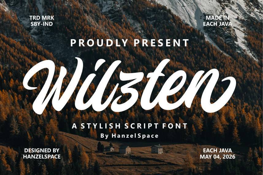 index Wilzten – A Stylish Script 花体英文 英文字体免费下载