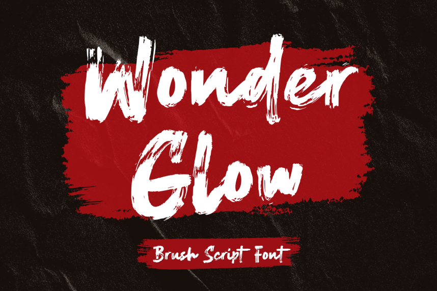Wonder Glow – Brush Script 英文书法 英文字体免费下载