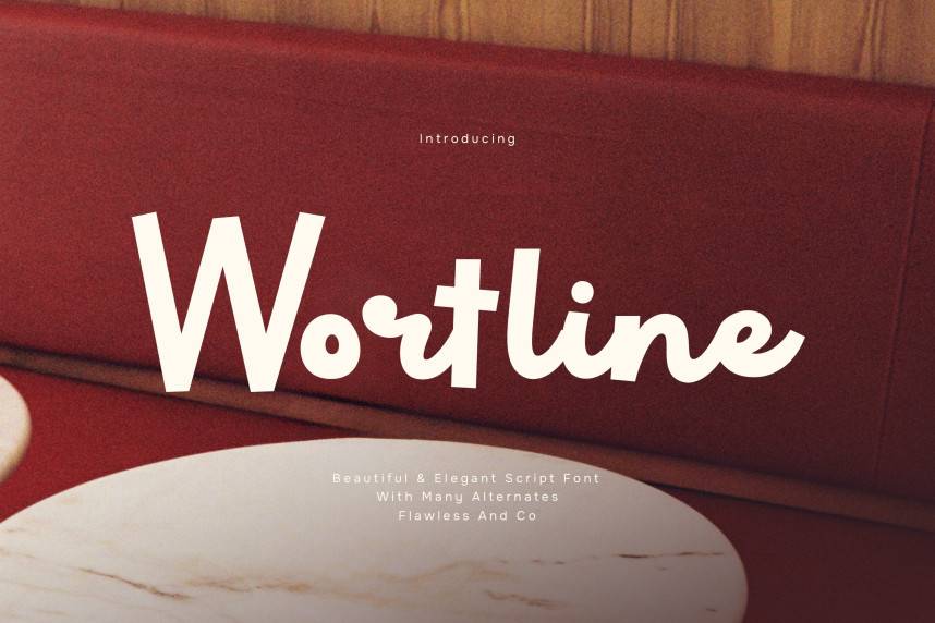 index Wortline – Unique Elegant Script 英文手写 英文字体免费下载