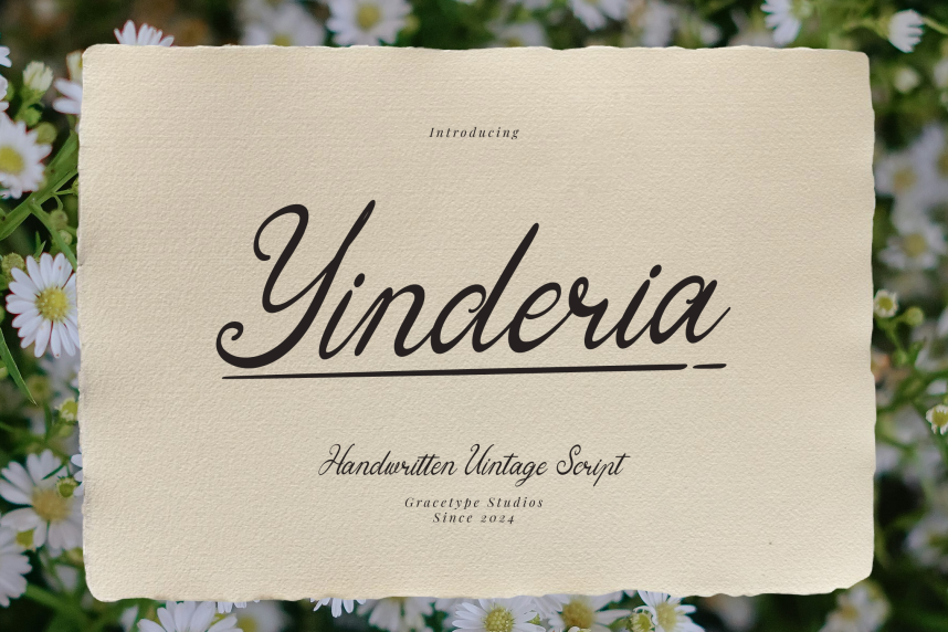 Yinderia 英文手写 英文字体免费下载