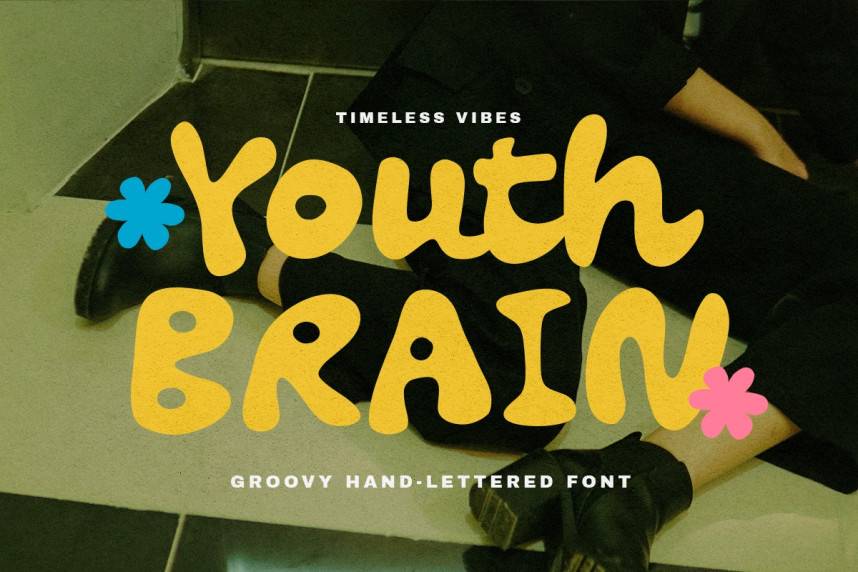 Youth Brain – Groovy Bold 英文手写 英文字体免费下载