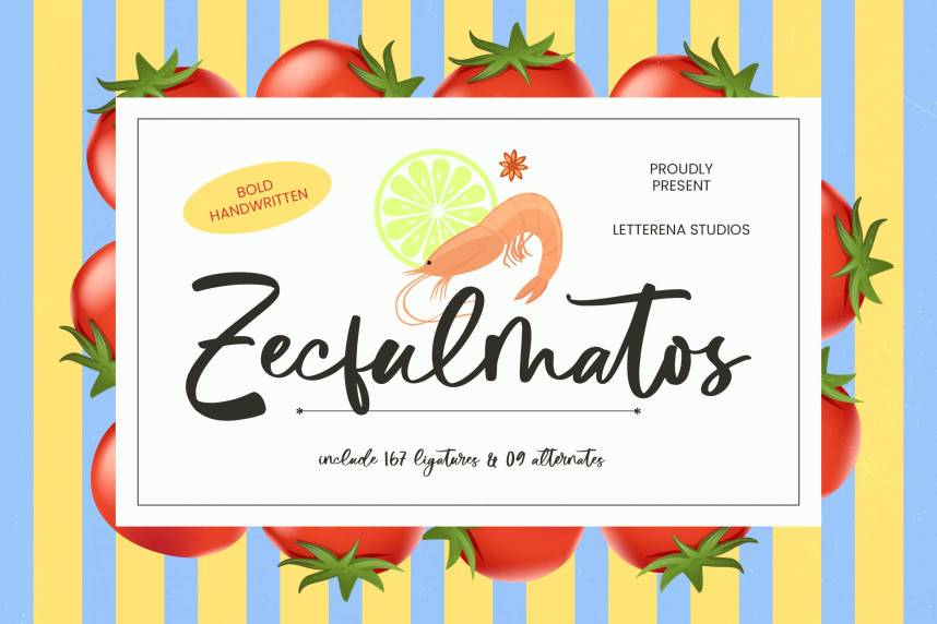 index Zecfulmatos – Bold Handwritten 英文手写 英文字体免费下载