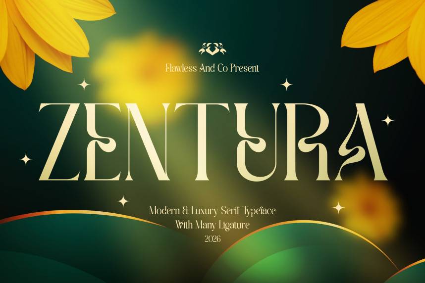 Zentura – Modern Luxury Serif 展示字体 英文字体免费下载