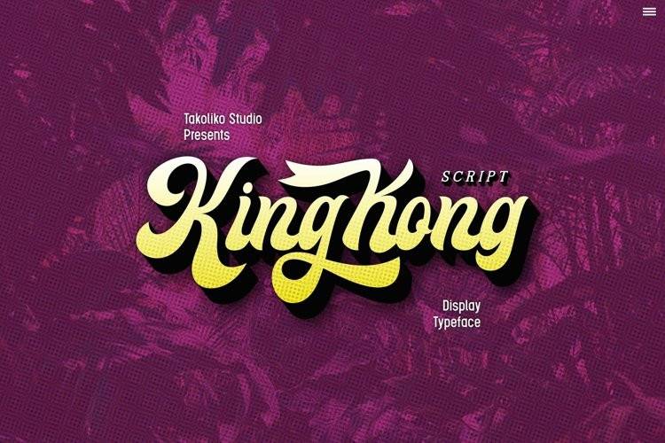 Kingkong 时尚花体连笔英文字体下载