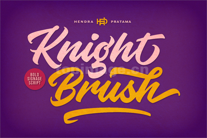 knight手写手绘连笔飘逸海报英文艺术字体下载