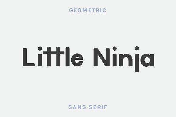 littleninja简约圆润logo设计英文字体下载