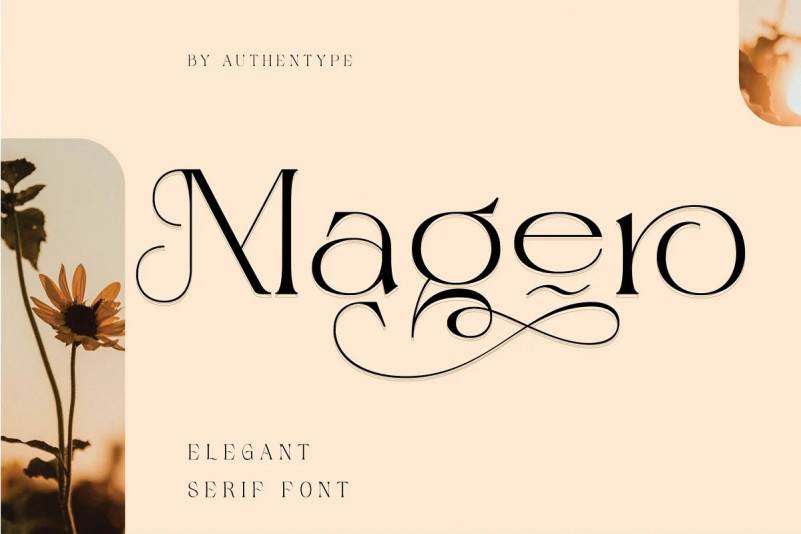 Magero-奢华品牌衬线logo设计-英文字体下载
