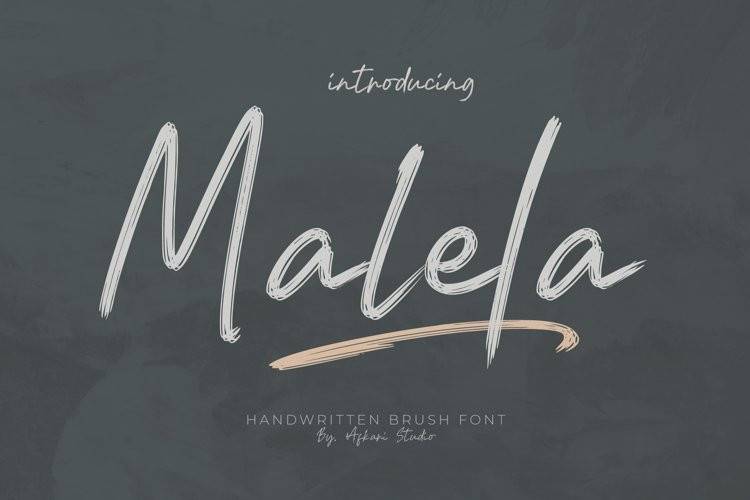 Malela-手写手绘笔触粉笔-英文字体下载