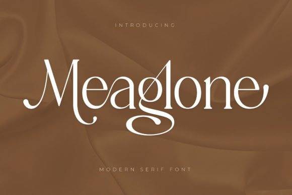 Meaglone现代衬线logo设计英文字体下载