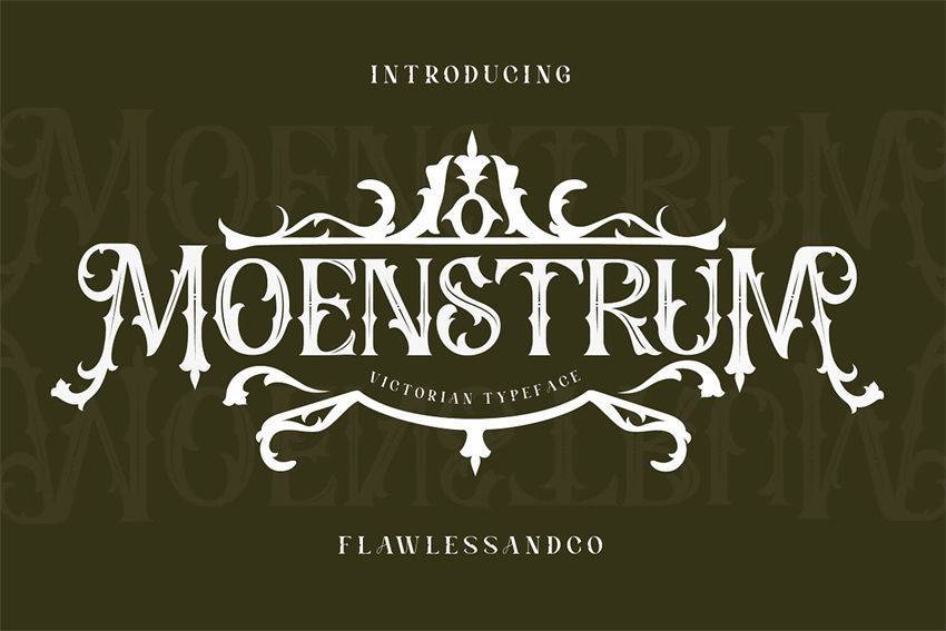 moenstrum纹身哥特式英文字体下载