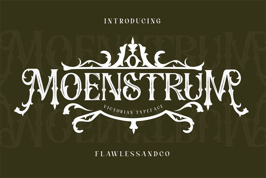 index moenstrum纹身哥特式英文字体下载