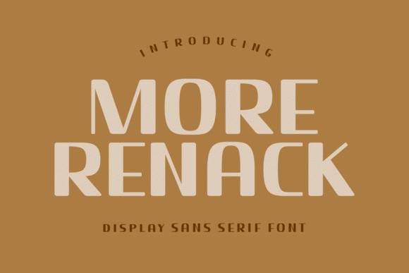 More Renack-现代圆润好看的-英文字体下载